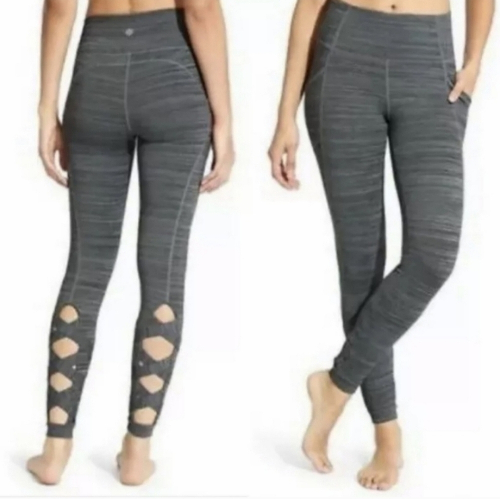 Athleta Chaturanga High Waist  Criss Cross Cut Out Legging